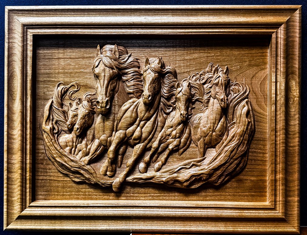 Stampede custom CNC carving by Singed Impressions
